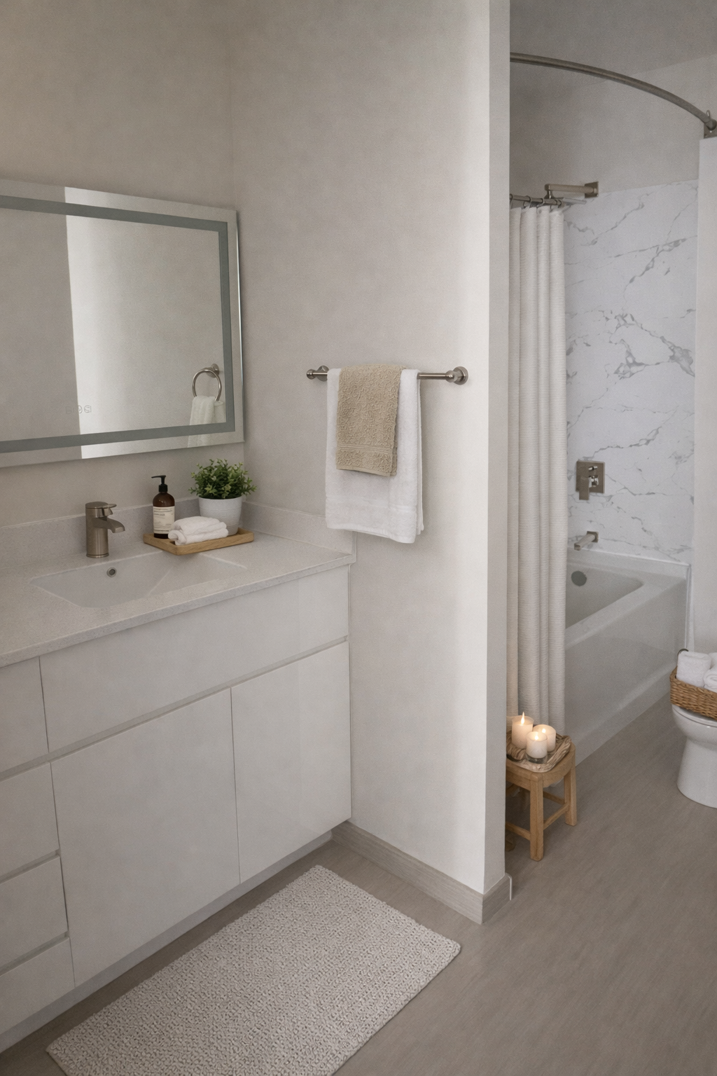 Bathroom l Dhillon Villas Apartments. in Manteca, CA